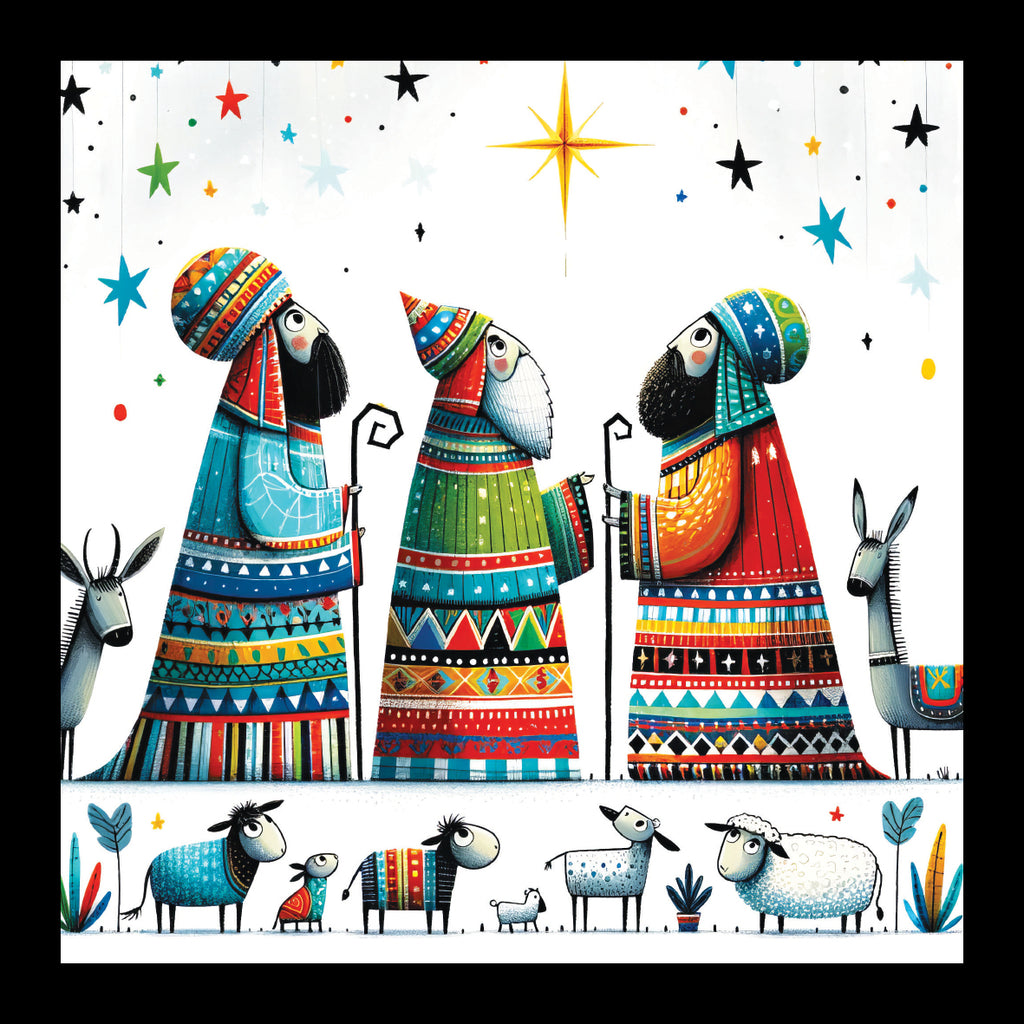 Colourful Kings - Pack of 5 cards - Ref: kl04c