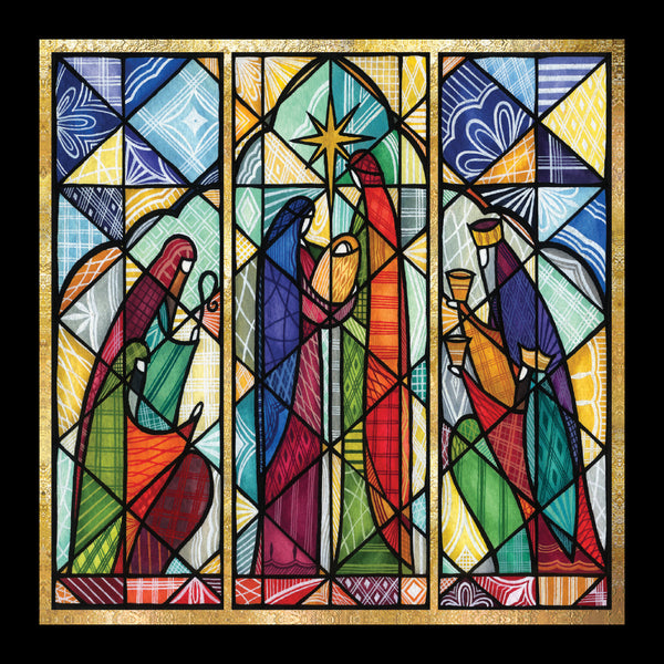 Stained Glass Window - Pack of 5 cards - Ref: kg25c