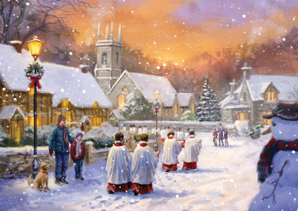 Snowy Christmas Eve - Pack of 5 cards - Ref: kh10b
