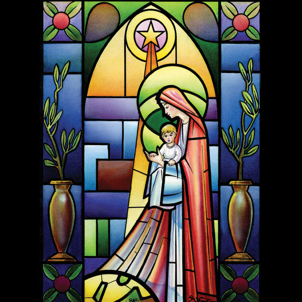 Holy Mother and Child - Pack of 5 cards - Ref: kh31e