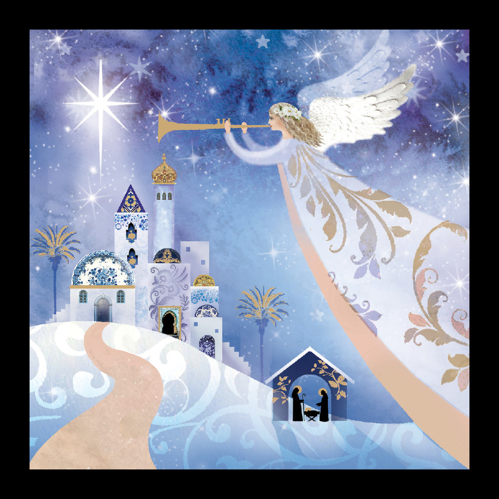 Musical Angel - Pack of 5 cards - Ref: kh50c