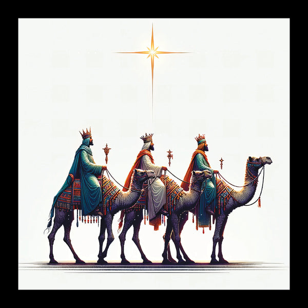 Three Kings, One Star - Pack of 5 cards - Ref: kj04c