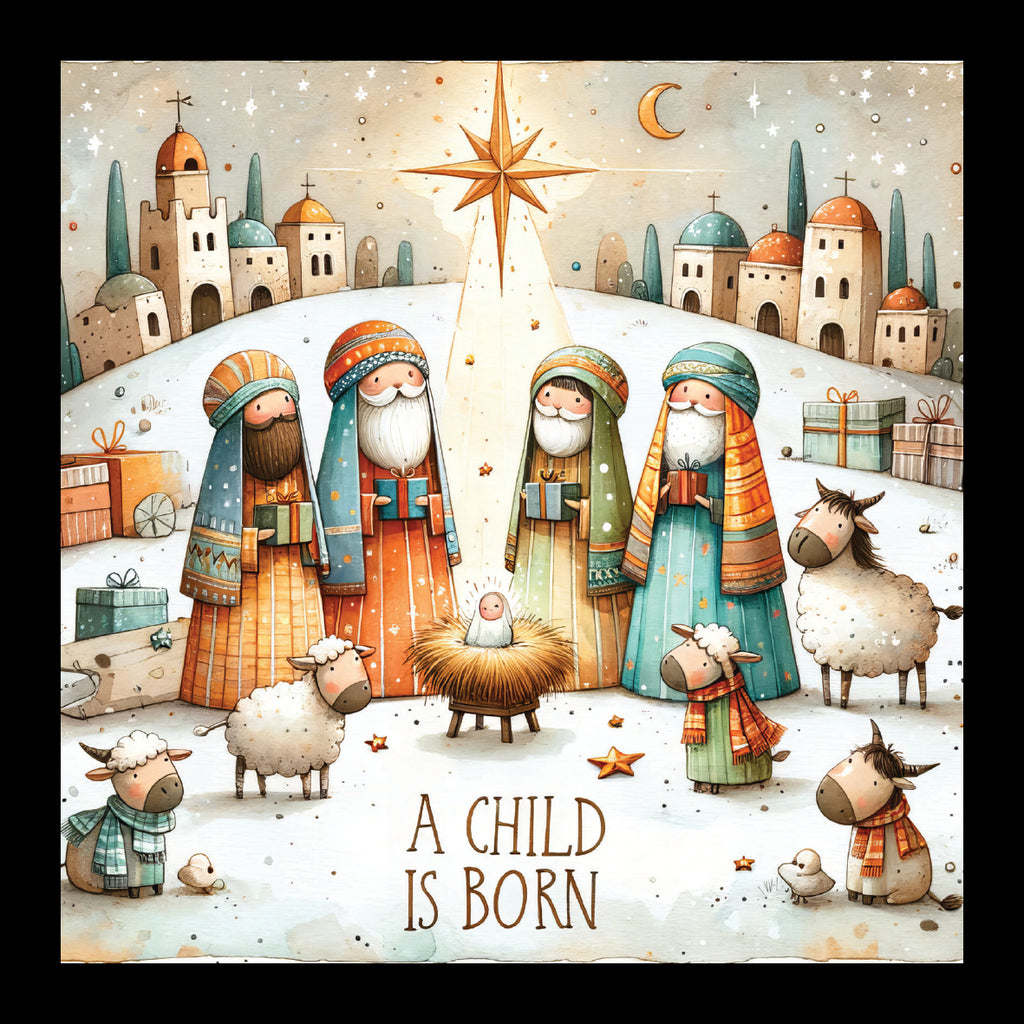 A Child is Born - Pack of 5 cards - Ref: kj09c