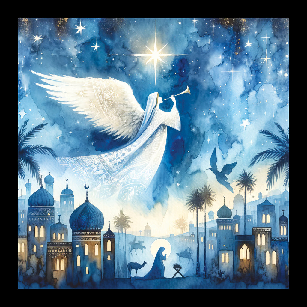 Star over the Angel - Pack of 5 cards - Ref: kj24c