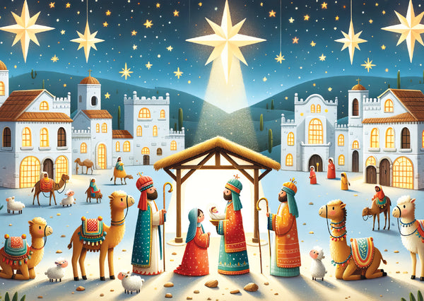 Three Wise Men - Pack of 5 cards - Ref: kj25b