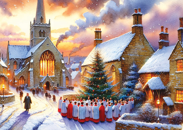 Carols in the Snow - Pack of 5 cards - Ref: kj84b