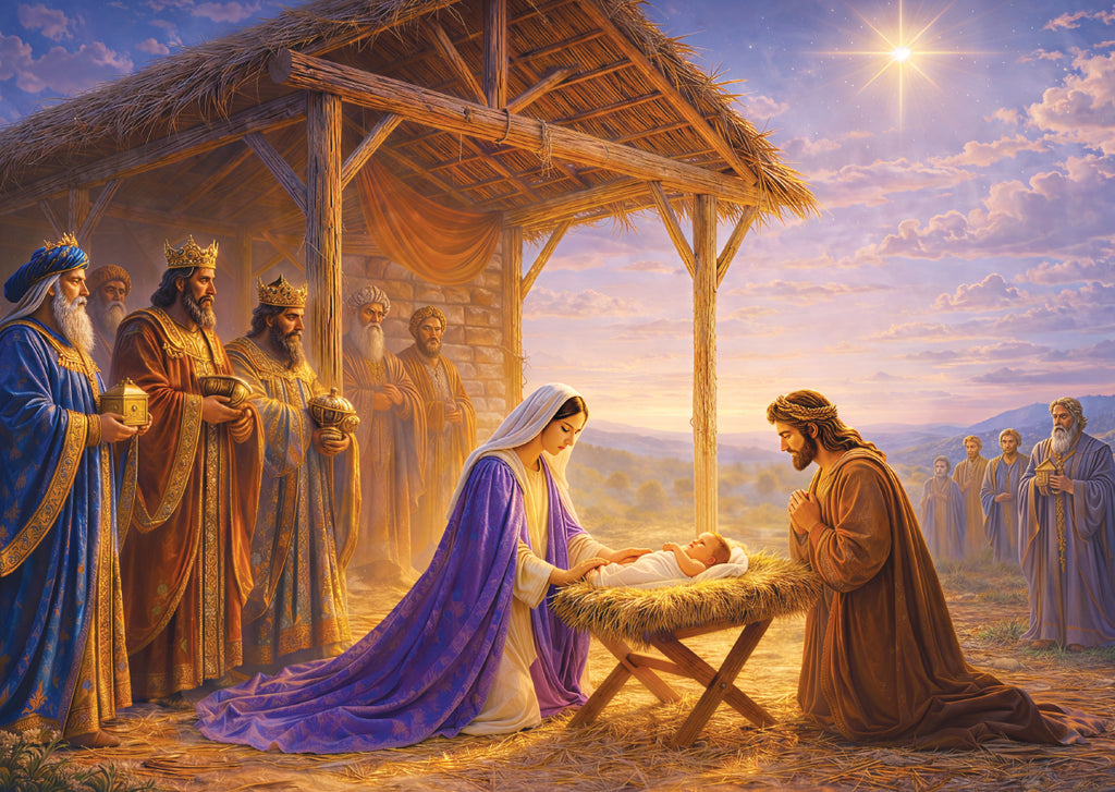 Star over the Manger - Pack of 5 cards - Ref: kl21b