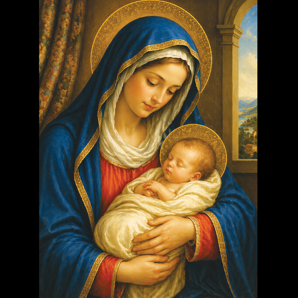 Madonna and Child in Serenity - Pack of 5 cards - Ref: kl73e