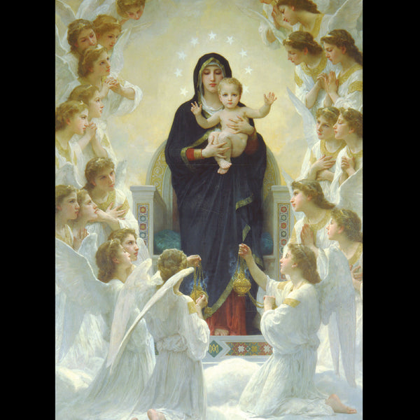 The Virgin with Angels - Pack of 5 cards - Ref: ke14e